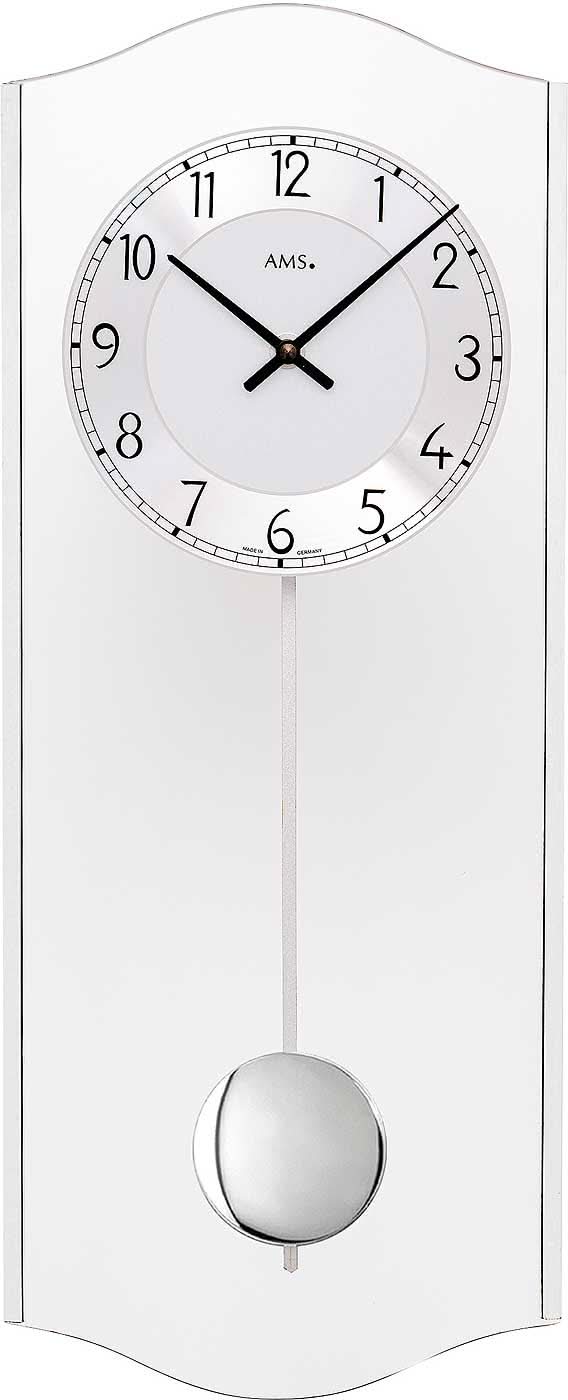 AMS Wanduhr 50x20x5 cm Glas • Modernes Design • Pendeluhr