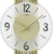 AMS Wanduhr 62 cm Holz • Quarzwerk • Modernes Design • Messingantik-Auflage