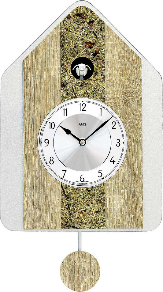 AMS Wanduhr • Präzises Quarzwerk • Authentischer Kuckucksruf