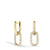 Arctic Pavé Gold Earring with Zirconia, Elegant Stainless Steel - BERING Model 755-27-05