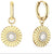 Ohrringe, gold glänzend mit Arktisblumen-Motiv - BERING Modell: 765-259-05