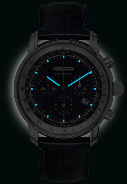 Zeppelin LZ 14 Marine 8888-3 Herrenuhr • Made in Germany • Historisches Flieger-Design