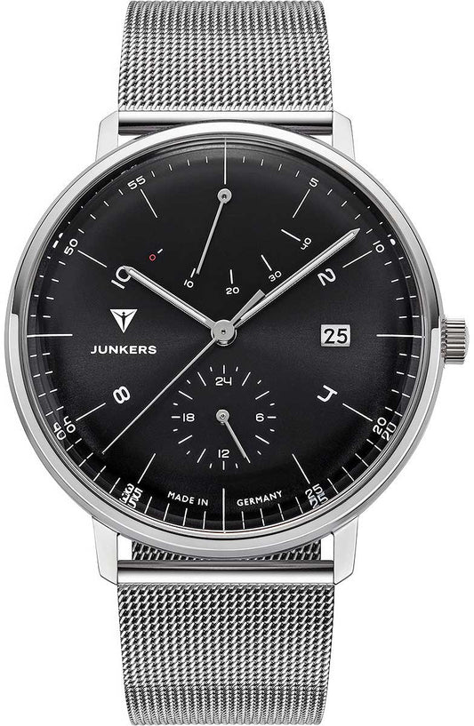 Junkers Bauhaus 9090102 Herren Uhr • Quarz Uhrwerk • Edelstahl Gehäuse