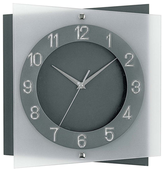 Wanduhr modern 31 x 31 x 6 cm - AMS Modell: 9323