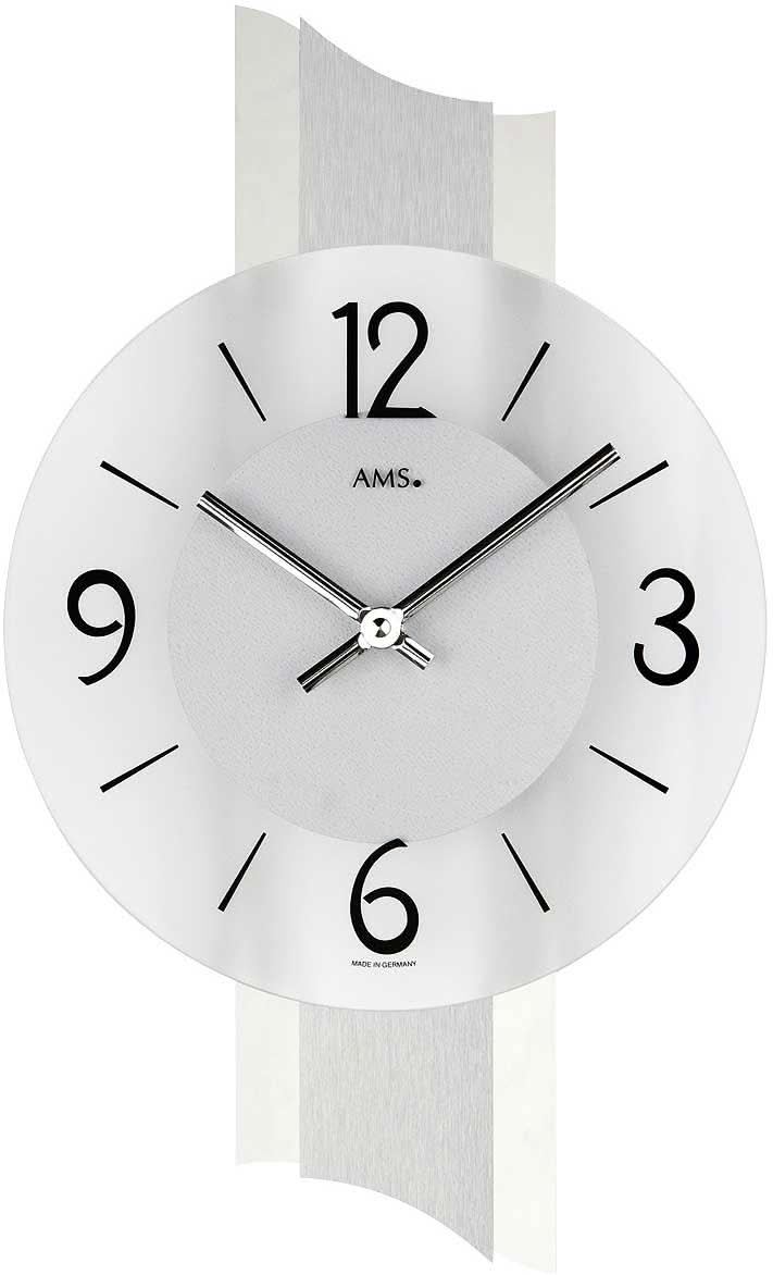 AMS Wall Clock 40x23x6 cm Glass • Modern Design • Precise Quartz Movement