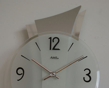 Wanduhr modern 23 x 43 x 6 cm - AMS Modell: 9398