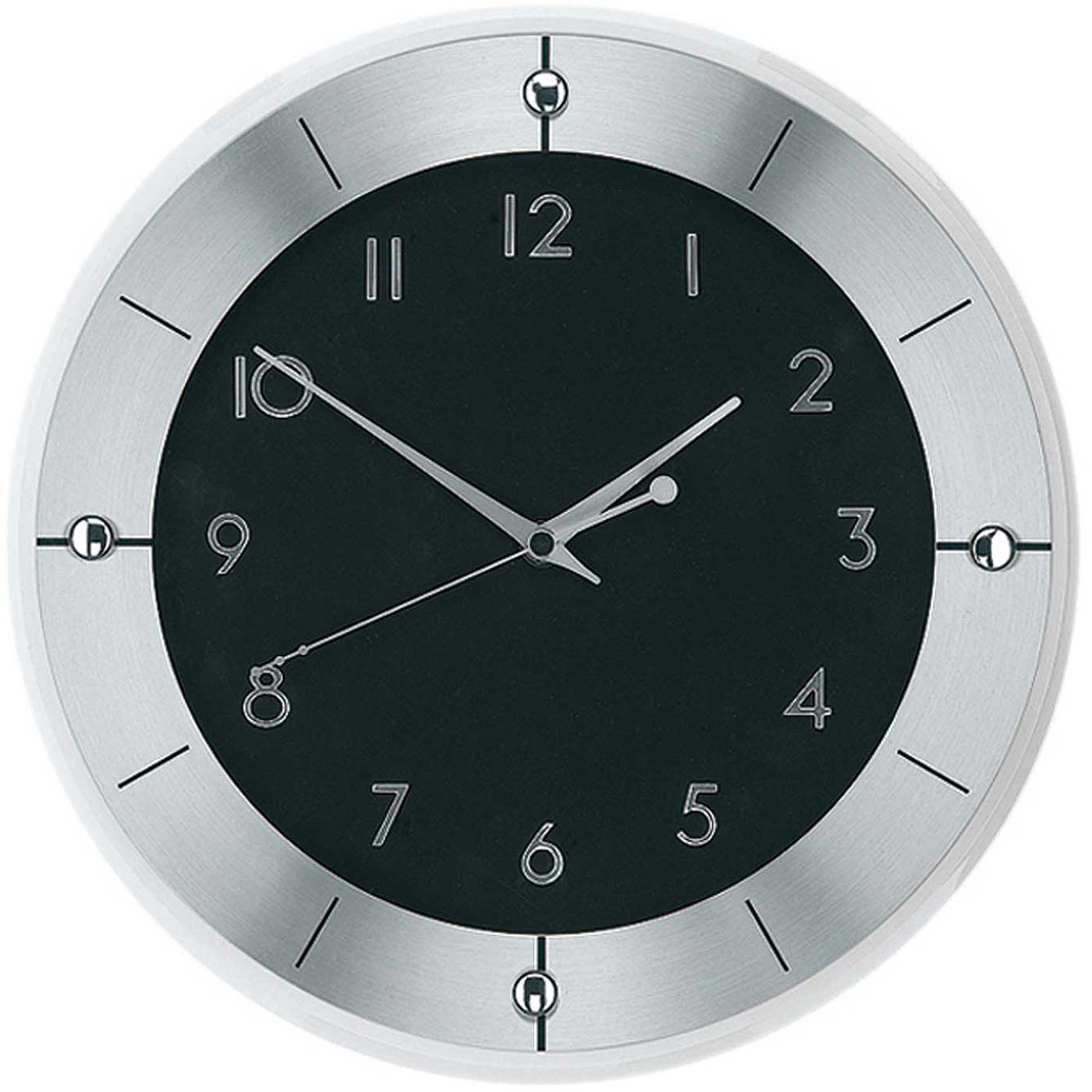 AMS Wanduhr 31 cm Ø Metall • Modernes Design • Präzises Quarzwerk