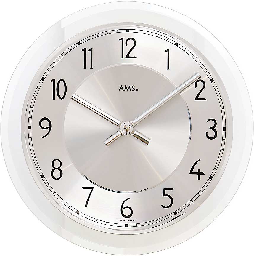 Wanduhr modern Gehäusedurchmesser 23 cm - AMS Modell: 9476