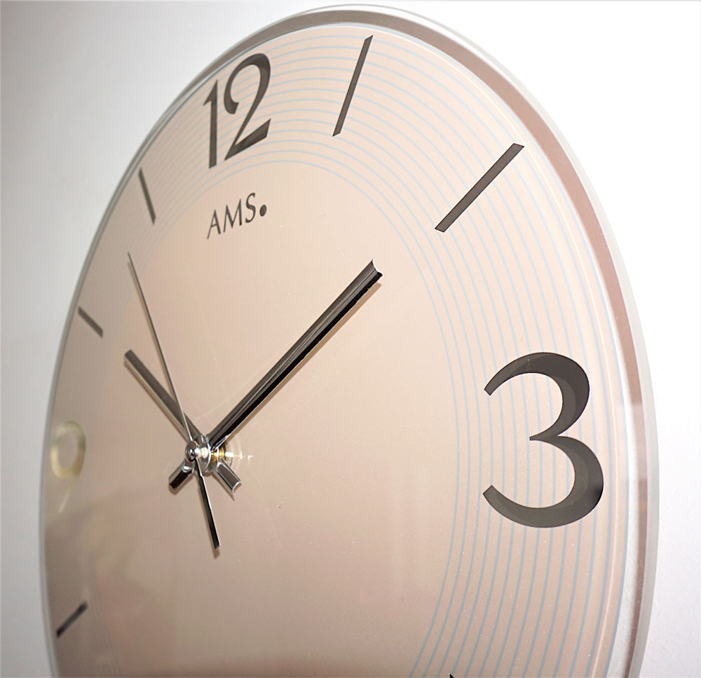 Wanduhr modern Gehäusedurchmesser 30 cm - AMS Modell: 9572