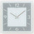 AMS Wanduhr 30x30x3 cm Glas • Facettiertes Spiegelglas • Geräuschloses Quarzwerk