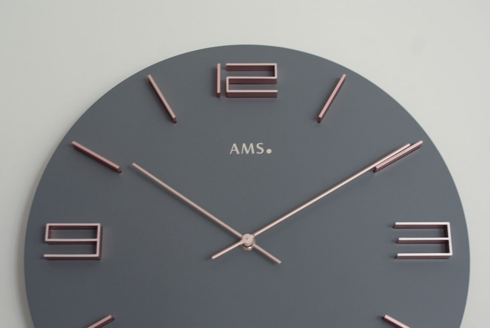 Wanduhr modern Gehäusedurchmesser 40 cm - AMS Modell: 9590