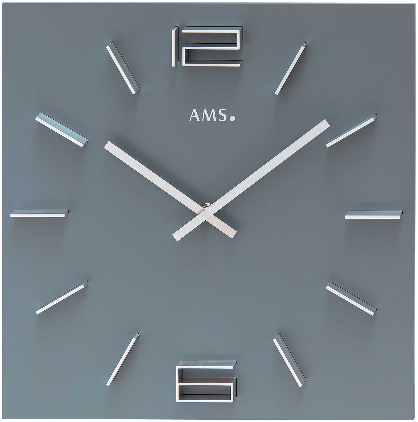 Wanduhr modern 34 cm x 34 cm x 4 cm - AMS Modell: 9594