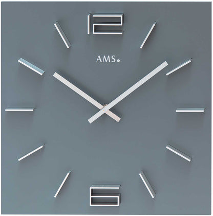 Wanduhr modern 34 cm x 34 cm x 4 cm - AMS Modell: 9594
