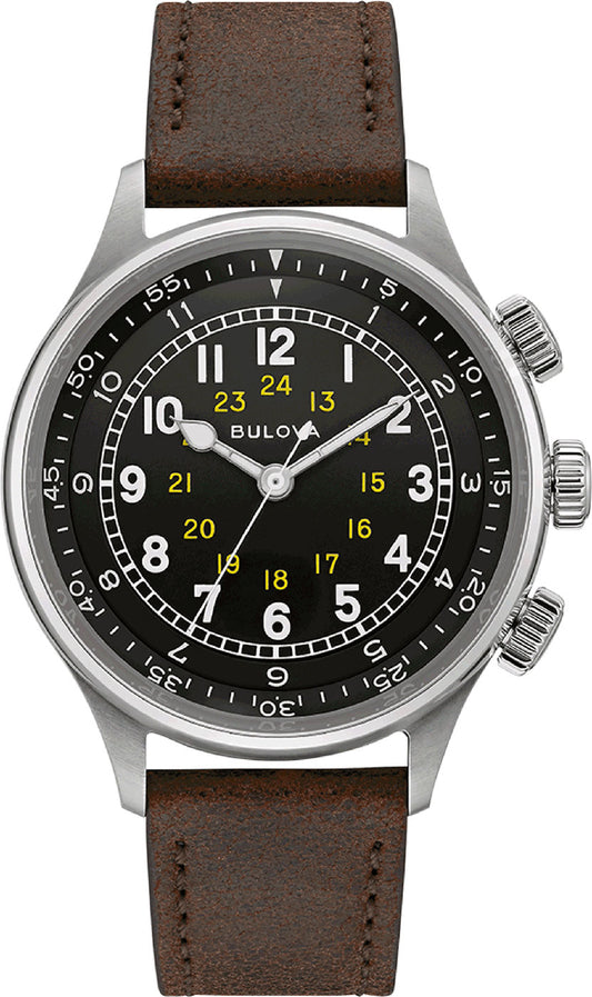 Bulova A-15 Pilot 96A245 Herren Uhr • Automatikwerk • Saphirglas