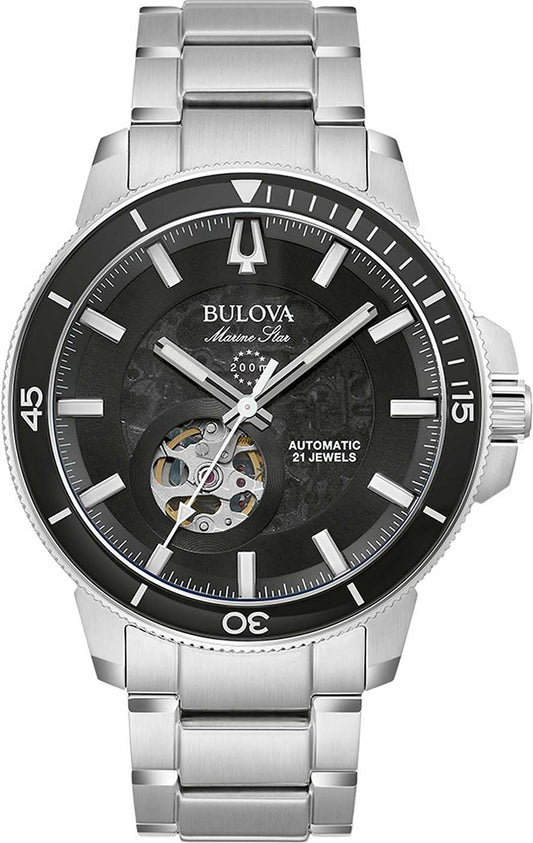 Bulova Marine Star 96A290 Herren Uhr • Automatik • Mineralglas