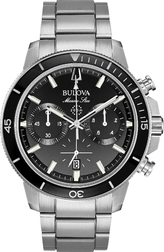 Bulova Marine Star 96B272 Herren Uhr • Quarz-Chronograph • Mineralglas