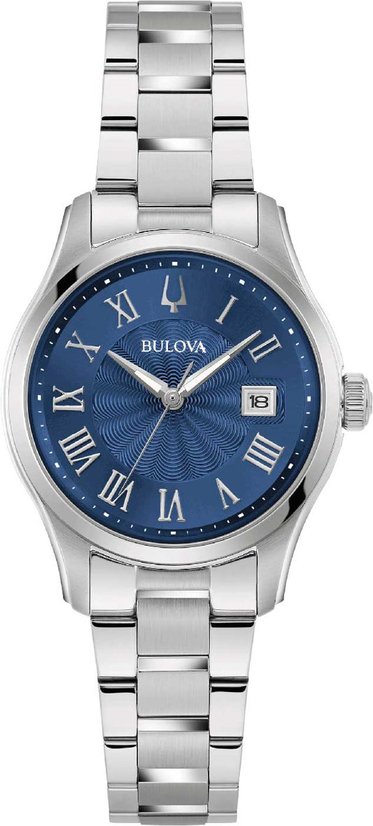 Bulova Wilton 96M163 Damen Uhr • Quarz-Uhr • Edelstahl • Datumsanzeige
