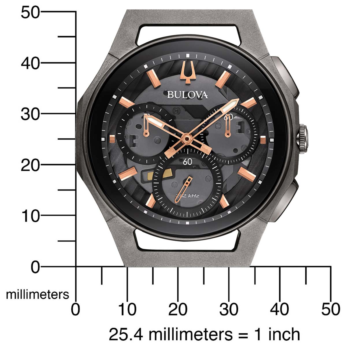 Bulova CURV 98A162 Herren Uhr • Curved Chronograph • Saphirglas