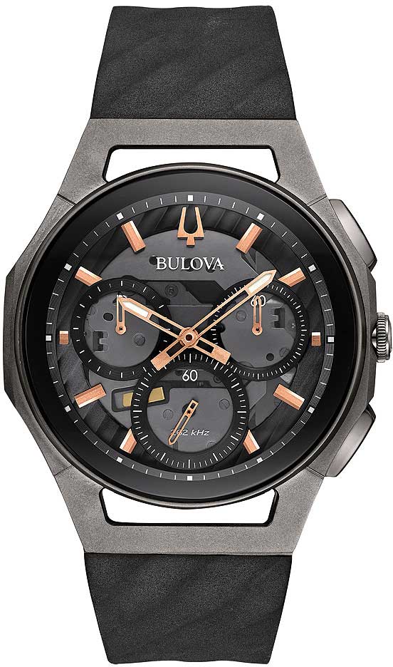 Bulova CURV 98A162 Herren Uhr • Curved Chronograph • Saphirglas
