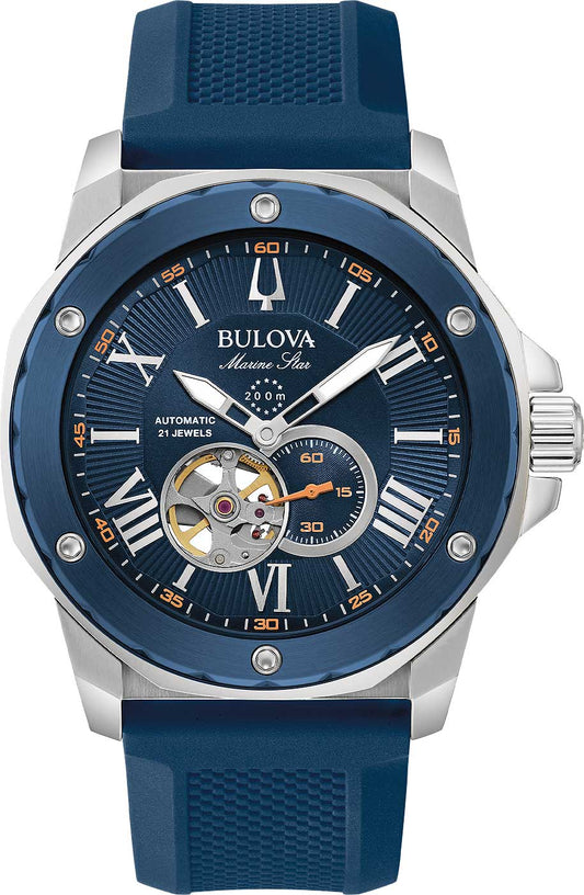 Bulova Marine Star Automatic 98A303 Herren Uhr • Automatikwerk • 200m Wasserdicht