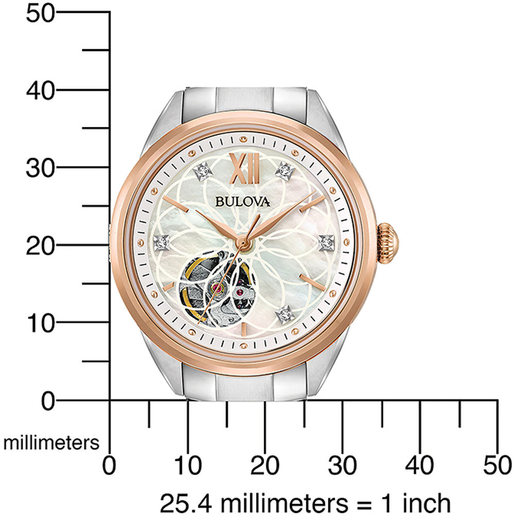 Bulova Sutton 98P170 Damen Uhr • Automatik • Saphirglas
