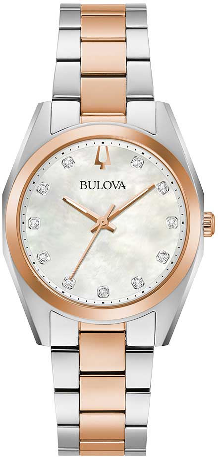 Bulova Surveyor 98P207 Damen Uhr • Saphirglas • Diamantbesatz