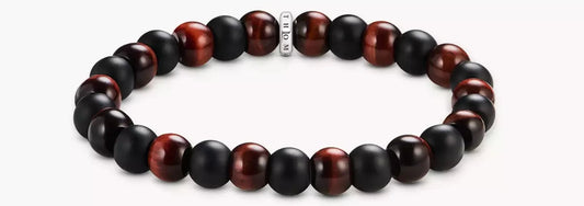 Herrenarmband, Obsidian und Tigerauge Schwarz-Rot - THOMAS SABO Modell: A2196-806-7-VG