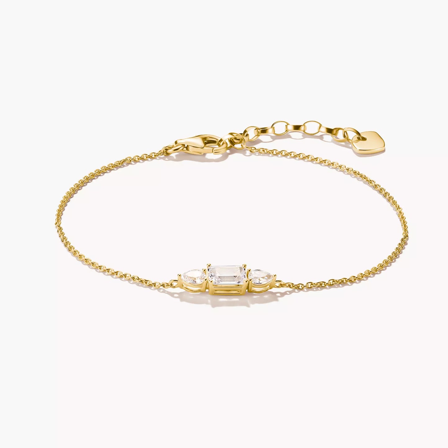 Damenarmband, 18k vergoldet, weiße Zirkonia - THOMAS SABO Modell: A2221-414-14-VG