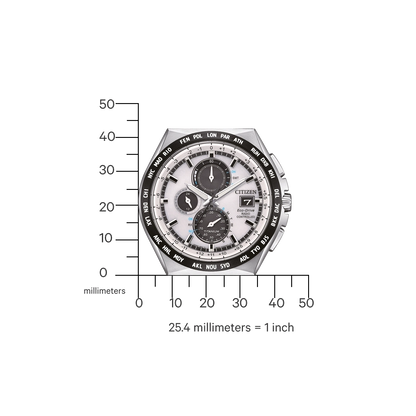 Citizen Super Titanium AT8238-84A Men's Watch • Eco-Drive Solar Powered • Radio-Controlled World Time