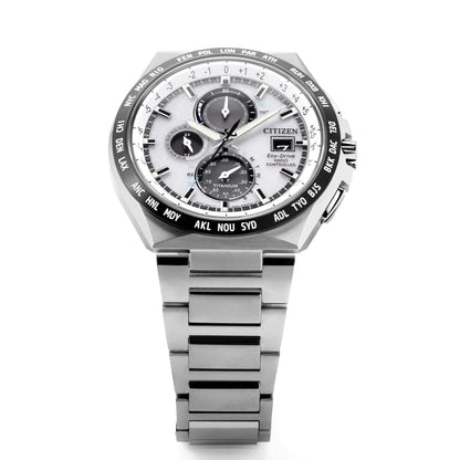 Citizen Super Titanium AT8238-84A Men's Watch • Eco-Drive Solar Powered • Radio-Controlled World Time