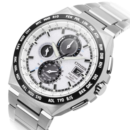 Citizen Super Titanium AT8238-84A Men's Watch • Eco-Drive Solar Powered • Radio-Controlled World Time