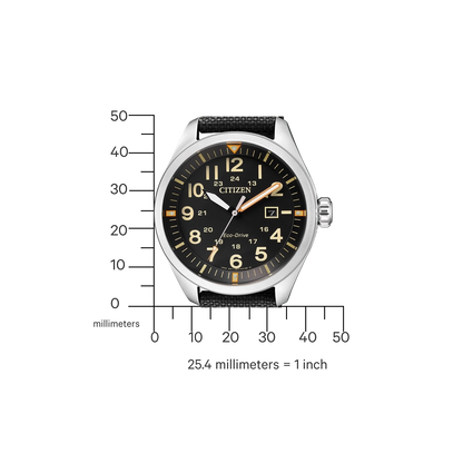 Citizen AW5000-24E Men's Watch • Eco-Drive Solar • Textile Strap