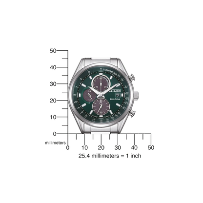 Citizen Eco-Drive CA0459-79X Men's Watch • Eco-Drive Solar Powered • Green Dial