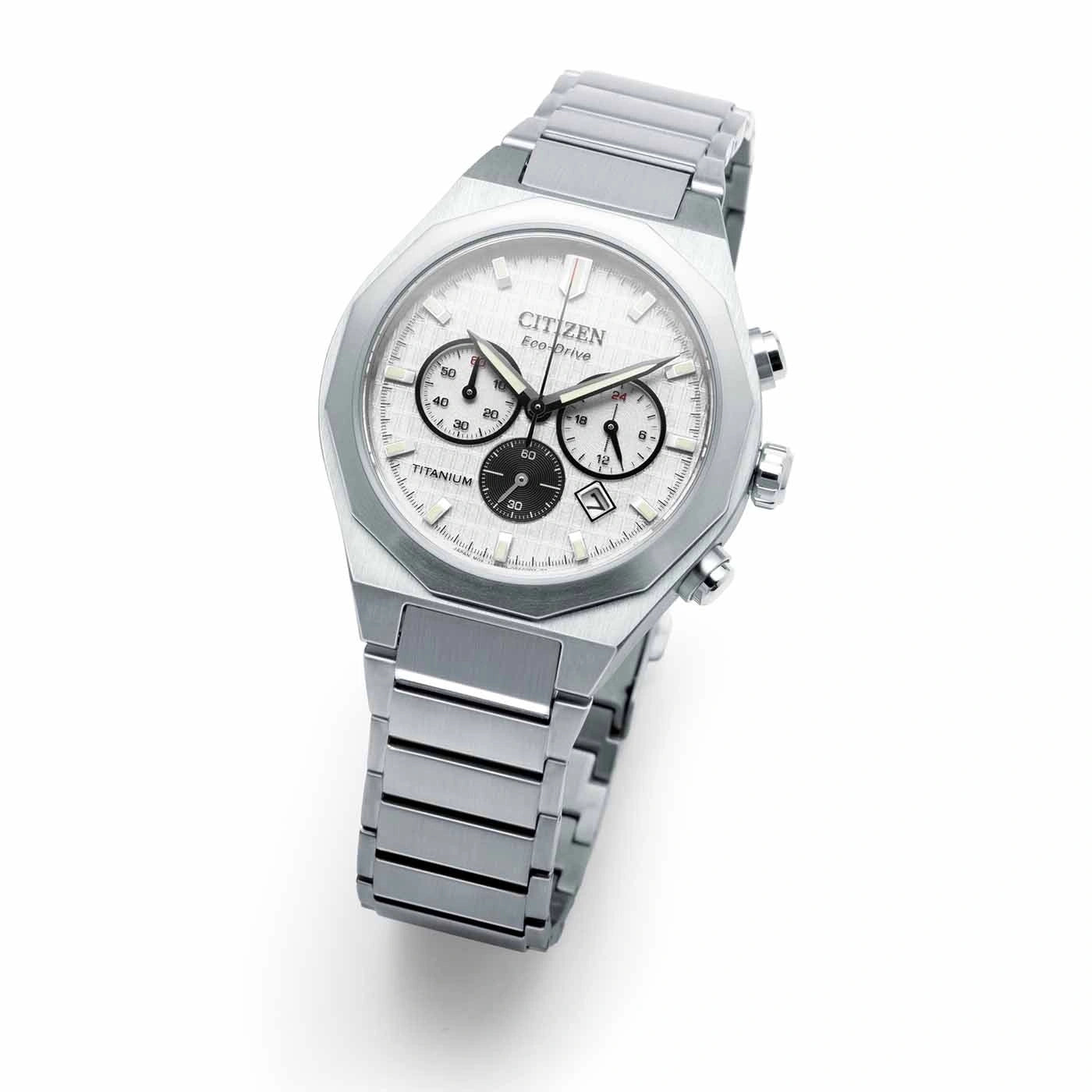 Citizen Eco-Drive Chronograph CA4690-51A Uhr • Solarantrieb • Panda-Design