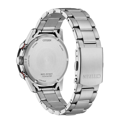 Herrenuhr, Solaruhr aus Edelstahl - Schwarzes Zifferblatt - Citizen Modell: CA4714-55E