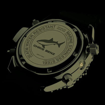 Chris Benz DEPTHMETER DIGITAL 200M LIMITED EDITION CB-D200X-C-NBS Uhr • Hai-Proof • Saphirglas