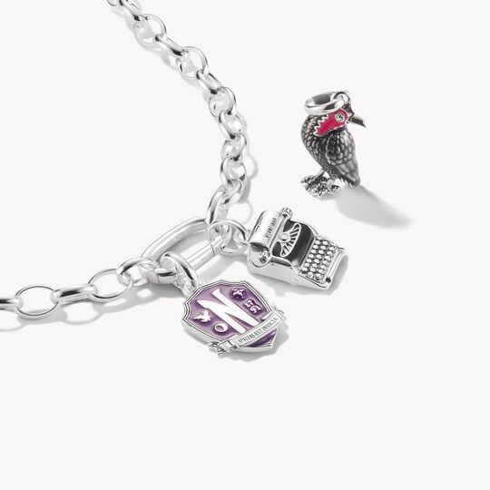 Wednesday Krähe Zirkonia Connect Charm-Anhänger aus 925 Sterling Silber - Thomas Sabo Modell: CC1318-691-11