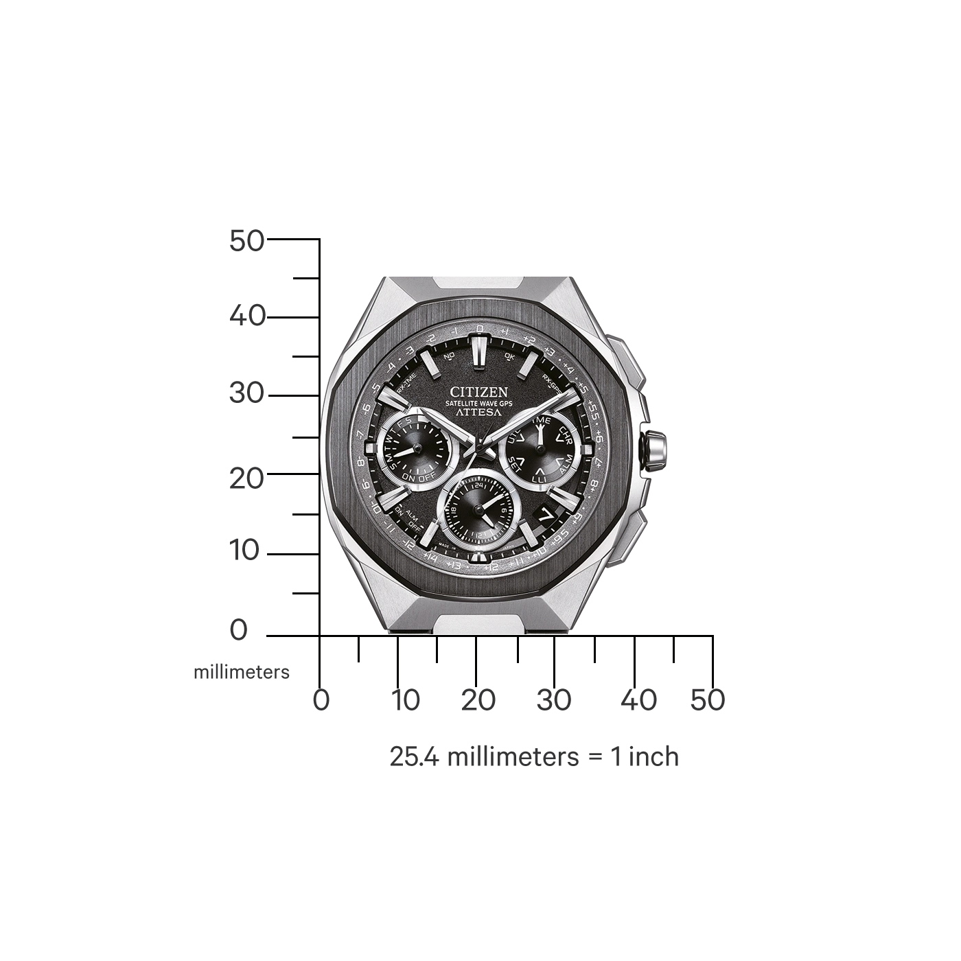 Citizen Attesa CC4104-53E Uhr • Eco-Drive GPS • Super Titanium