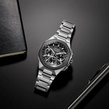 Citizen Attesa CC4104-53E Uhr • Eco-Drive GPS • Super Titanium