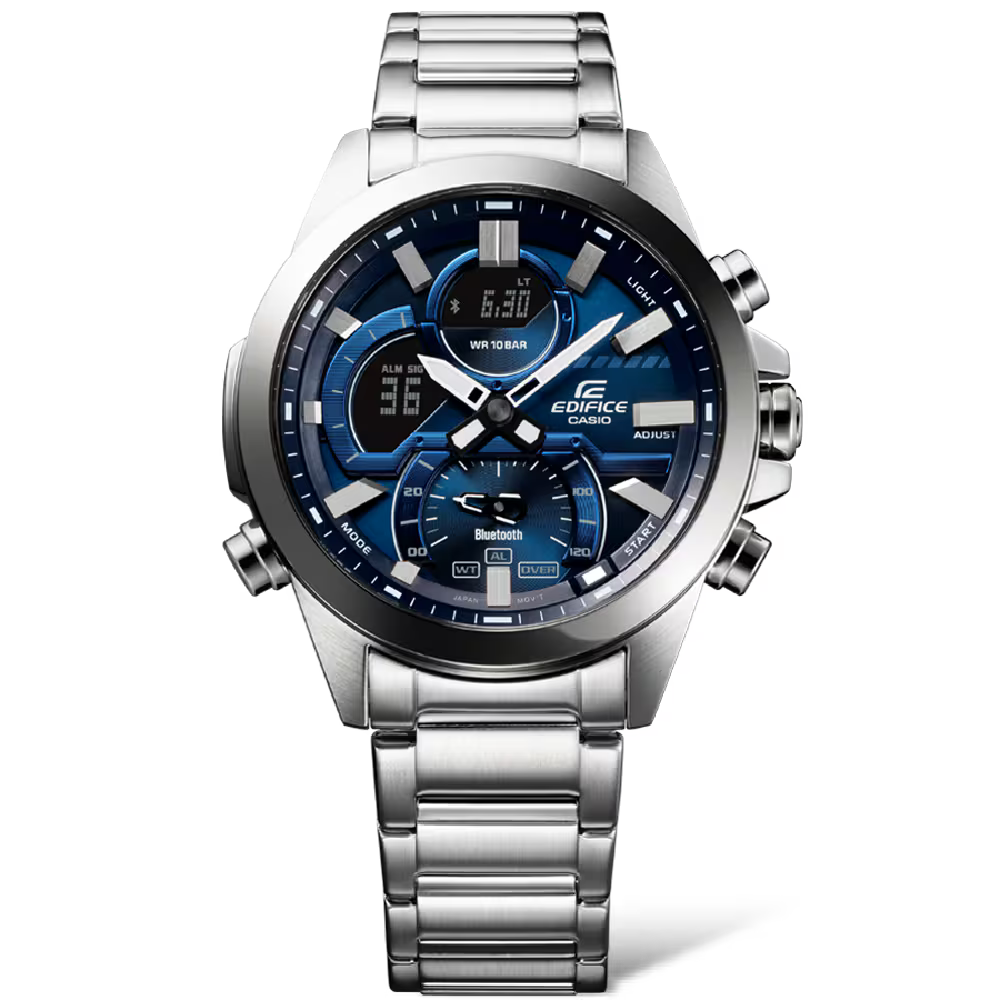 Casio EDIFICE ECB-30D-2AEF Herrenuhr • Smarte Funktionen • Weltzeitfunktion