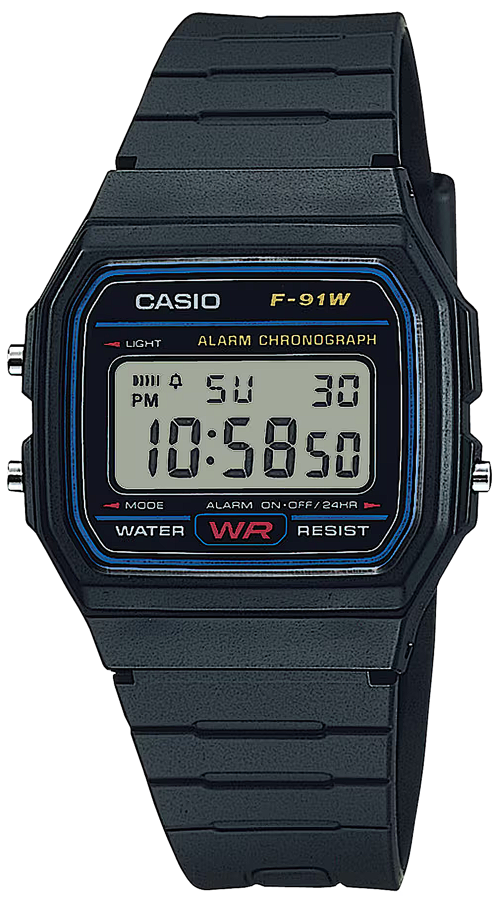 Casio Collection F-91W-1YEG Watch • Iconic Retro Design • Precise Stopwatch