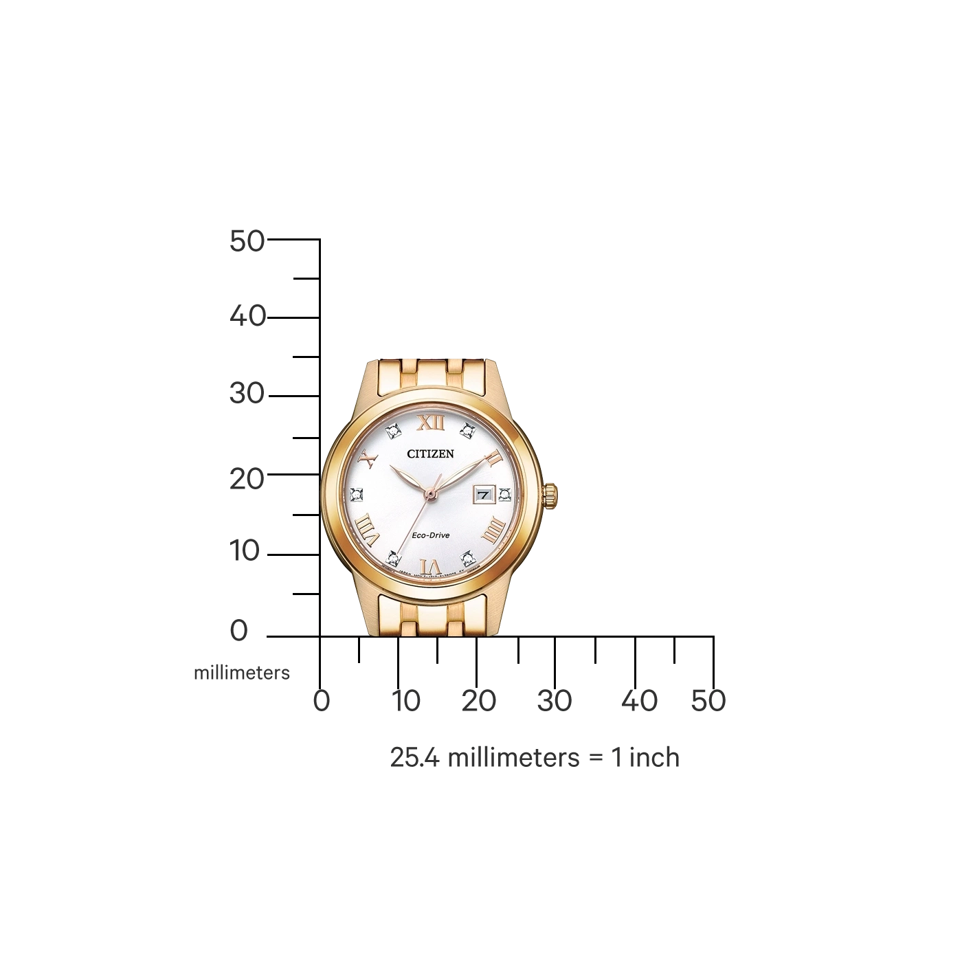 Citizen Elegance FE1243-83A Uhr • Eco-Drive Solar • Roségold