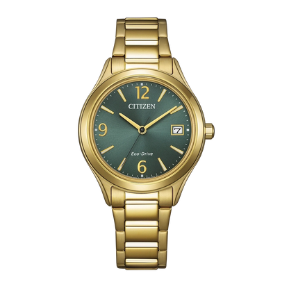 Citizen Eco-Drive FE6122-64X Damenuhr • Solar-Antrieb • Grünes Zifferblatt