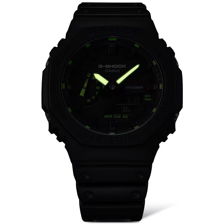 Casio G-SHOCK GA-2100-1A3ER Herren Uhr • Robustes Carbon Core Guard Gehäuse • 20 Bar Wasserdichtigkeit
