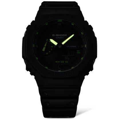 Casio G-SHOCK GA-2100-1A3ER Herren Uhr • Robustes Carbon Core Guard Gehäuse • 20 Bar Wasserdichtigkeit