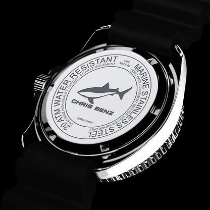 Chris Benz ONE Medium CBM-B-MB-SI Damen Uhr • Hai-Proof • Saphirglas