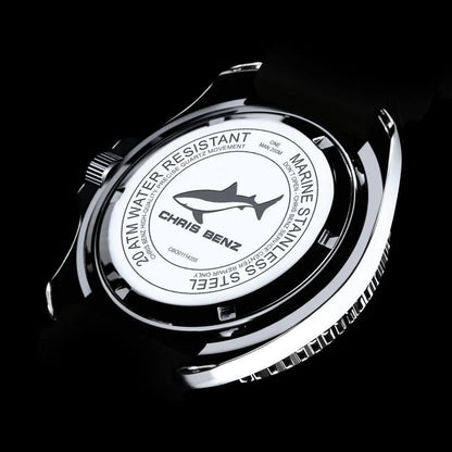 Chris Benz DEPTHMETER Digital 200M CB-D200X-G-MB Unisex Uhr • Tiefenmesser • Saphirglas