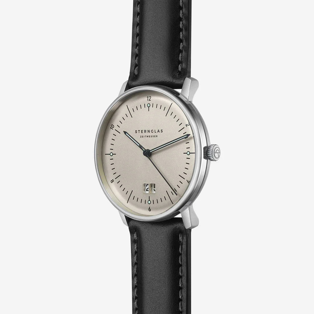 Sternglas S01-NAG26-BR02 Herrenuhr • Saphirglas • Großdatum