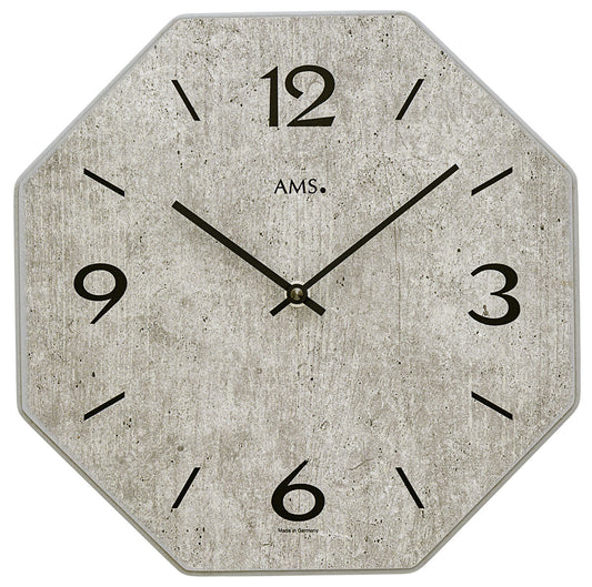 AMS Wanduhr • Präzises Quarzwerk • Zeitloses Design