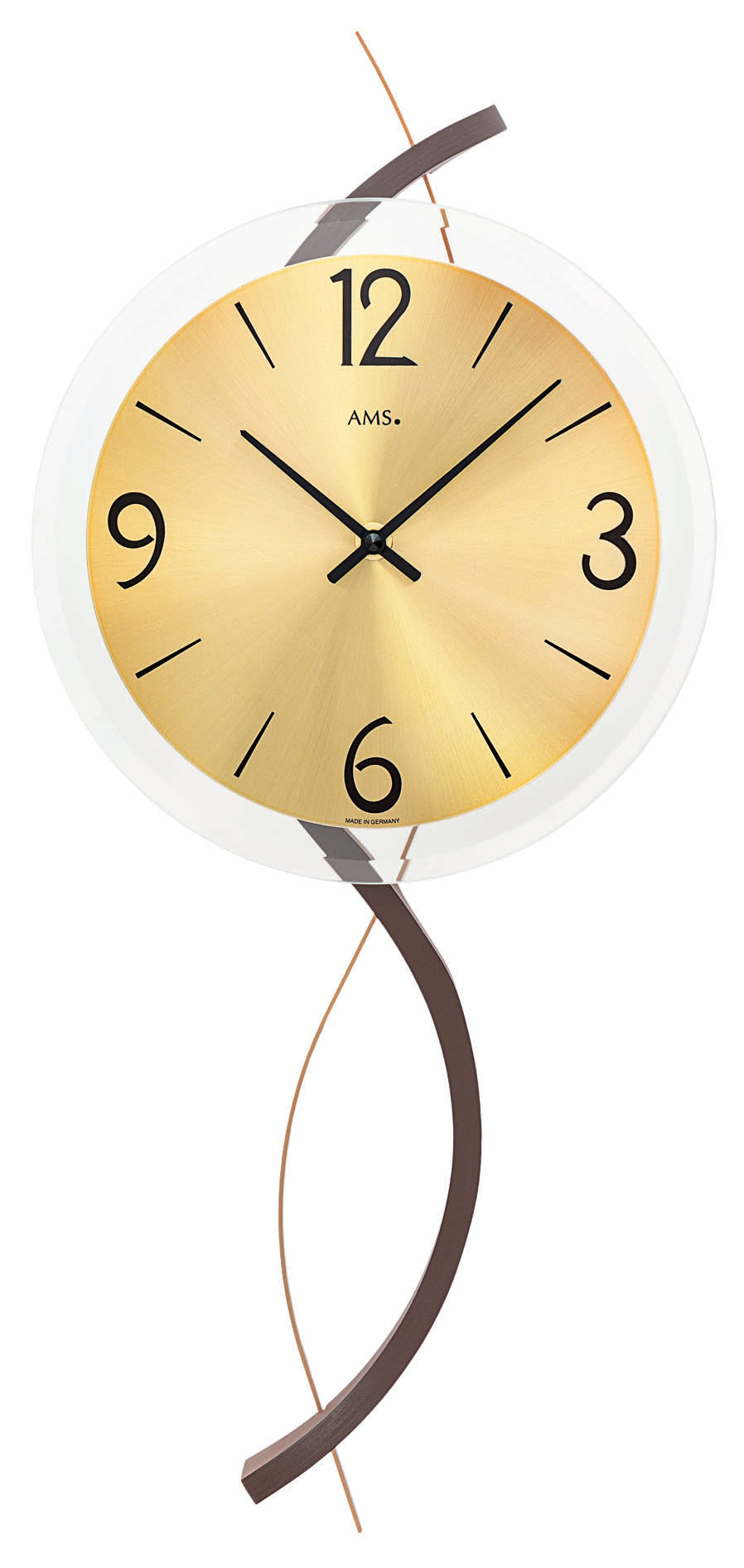 AMS Wall Clock 26x26x5 cm Wood • Radio-controlled • Solid wood case